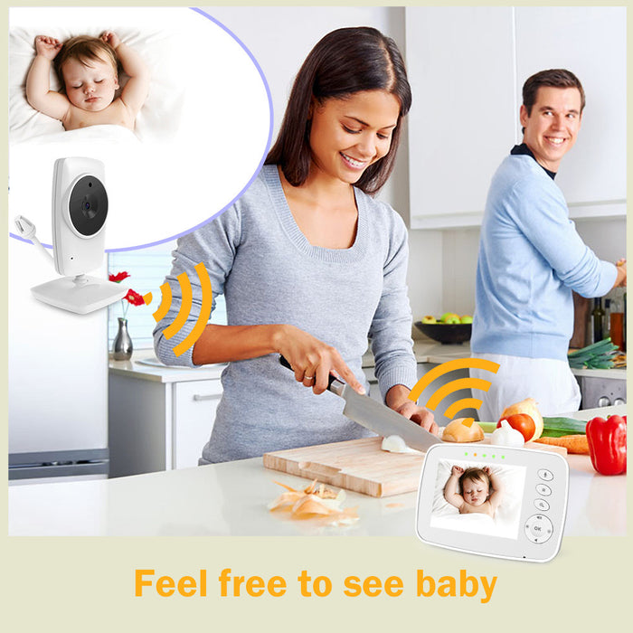 Baby Monitor, 2-Way Talk 3.2" Digital Wireless Newborn Monitor,Two-Way Audio Motion Detection Pan/Tilt/Zoom - Smart Living Box