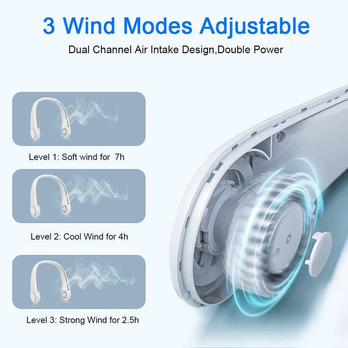 USB Portable Hanging Neck Fan Cooling Air Cooler Little Electric Air Conditioner - Smart Living Box