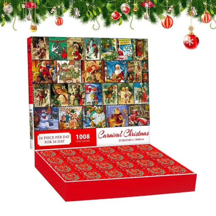 Christmas Advent Calendar Jigsaw Puzzle 1000pcs - Smart Living Box