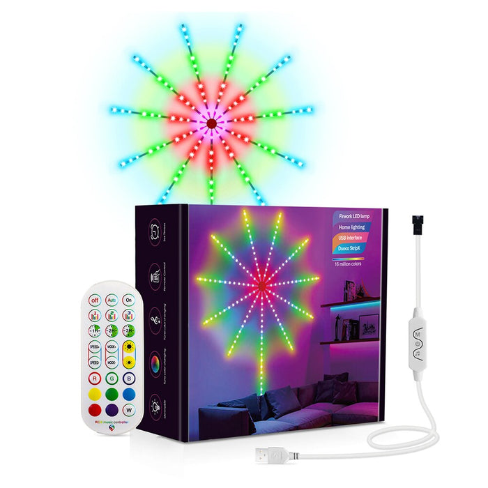 LED Firework Strip Lights Dream Color RGB Smart Music Sync APP & Remote Control - Smart Living Box