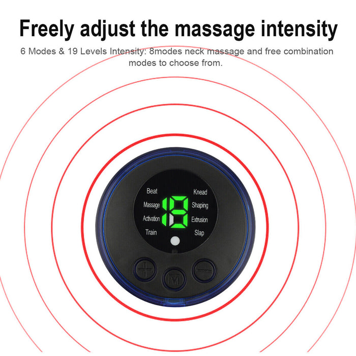 Portable EMS Mini Electric Neck Back Massager Cervical Massage Patch Stimulator
