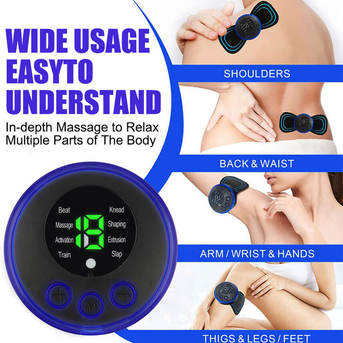 Portable EMS Mini Electric Neck Back Massager Cervical Massage Patch Stimulator