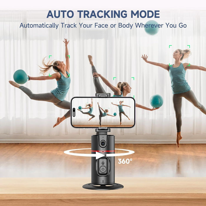 360 Rotation Motion Tracking Mount For Vlogging,Ai Smart Gimbal Face Tracking Gimbal Stabilizer - Smart Living Box