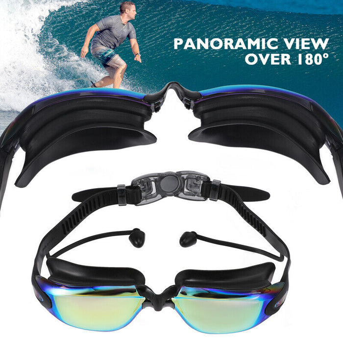 Adult Swim Goggles HD Clear Vision Anti-Fog Anti UV Protection Swimming Glasses