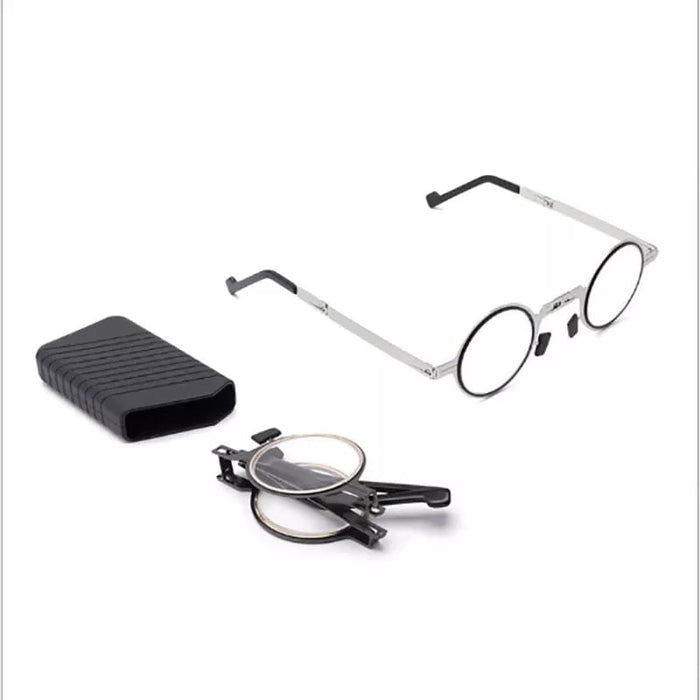 Men Ultra Light Titanium Material Screwless Foldable Anti-Blue Reading Glasses - Smart Living Box