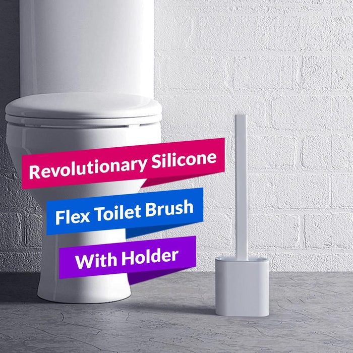 Revolutionary Silicone Flex Toilet Brush With Holder - Smart Living Box