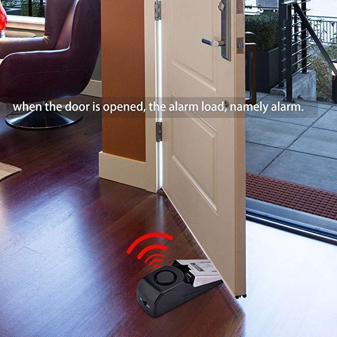 Wireless Vibration Triggered Alert Security System Door Stop Blocking Alarm - Smart Living Box