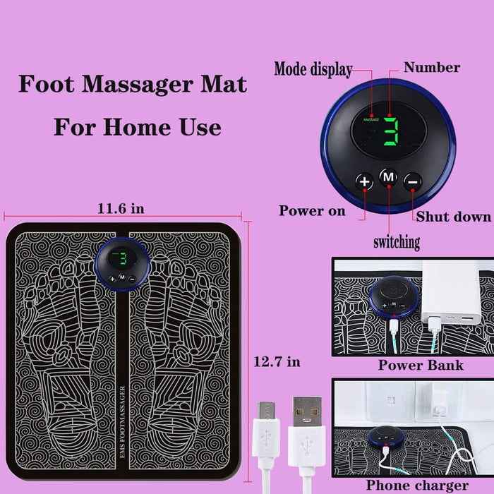 EMS Acupoints Stimulator Massage Foot Mat - Smart Living Box
