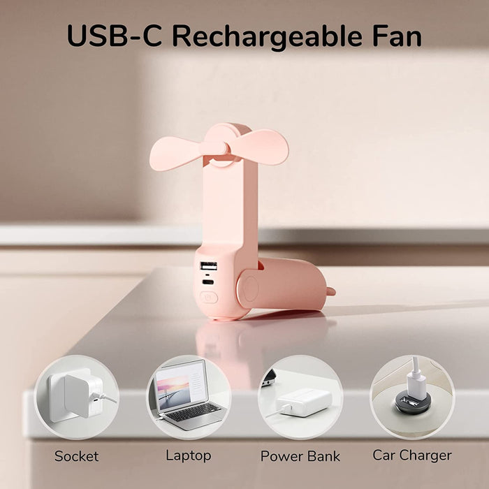 Rechargeable Compact Folding Fan - Smart Living Box