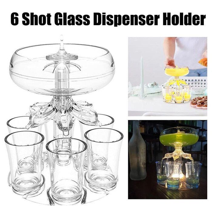 6 Shot Glass Dispenser and Holder - Smart Living Box