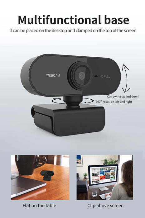 Webcam With Microphone Real Full HD 1080P Streaming Camera For PC MAC Laptop - Smart Living Box