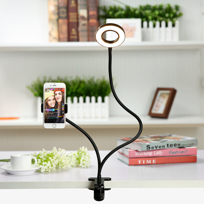 Selfie Ring Light with Cell Phone Holder Stand for Live Stream/ Makeup /YouTube - Smart Living Box