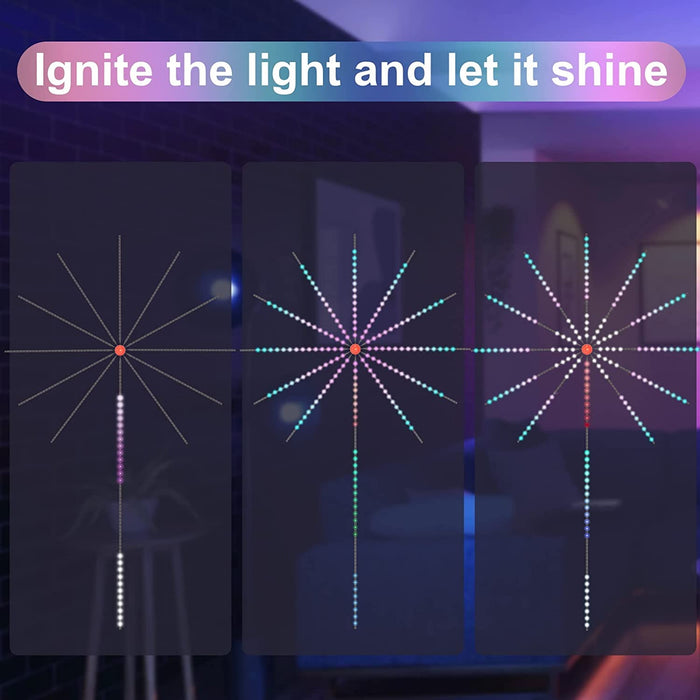 LED Firework Strip Lights Dream Color RGB Smart Music Sync APP & Remote Control - Smart Living Box