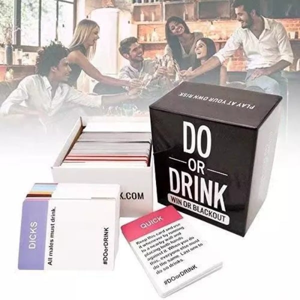 Do or Drink Win or Blackout Drinking Party Cards Game - Smart Living Box