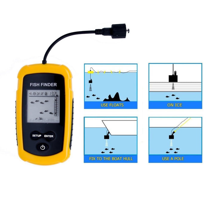 Fish Finder Depth Finder Sonar Alarm Marine Boat Fish finder Navigation Tools - Smart Living Box