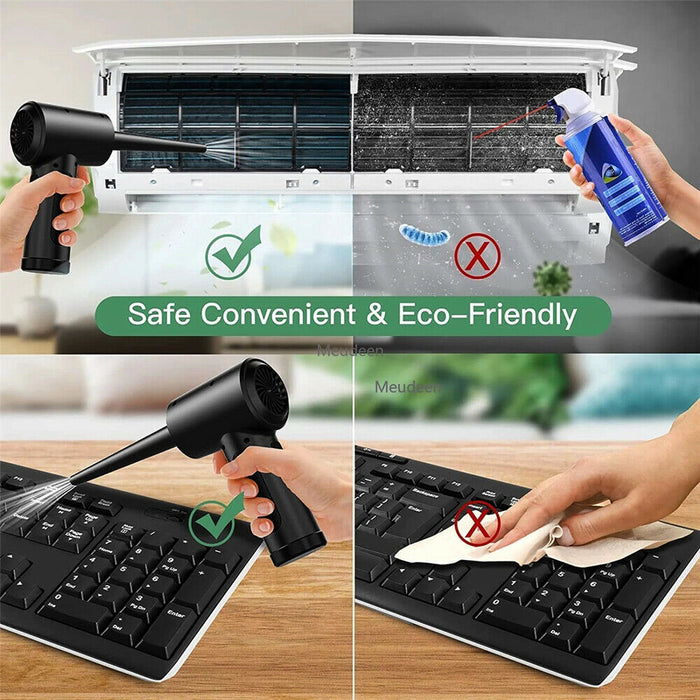 Electric Mini Cordless Air Duster Blower High Pressure for Computer Car Cleaning - Smart Living Box