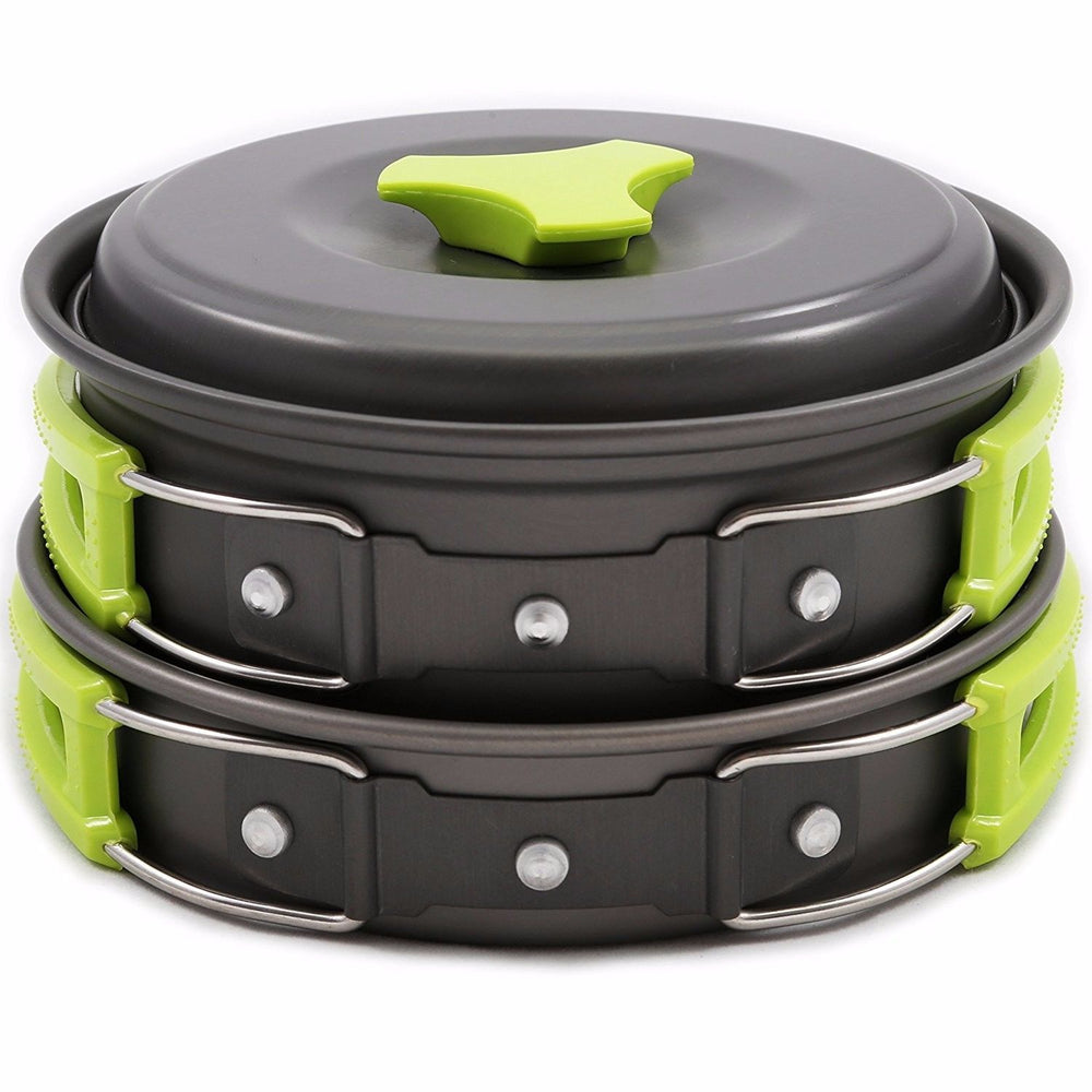 Camping Cookware Mess Kit Backpacking Gear & Hiking Outdoors Bug Out Bag Cooking - Smart Living Box