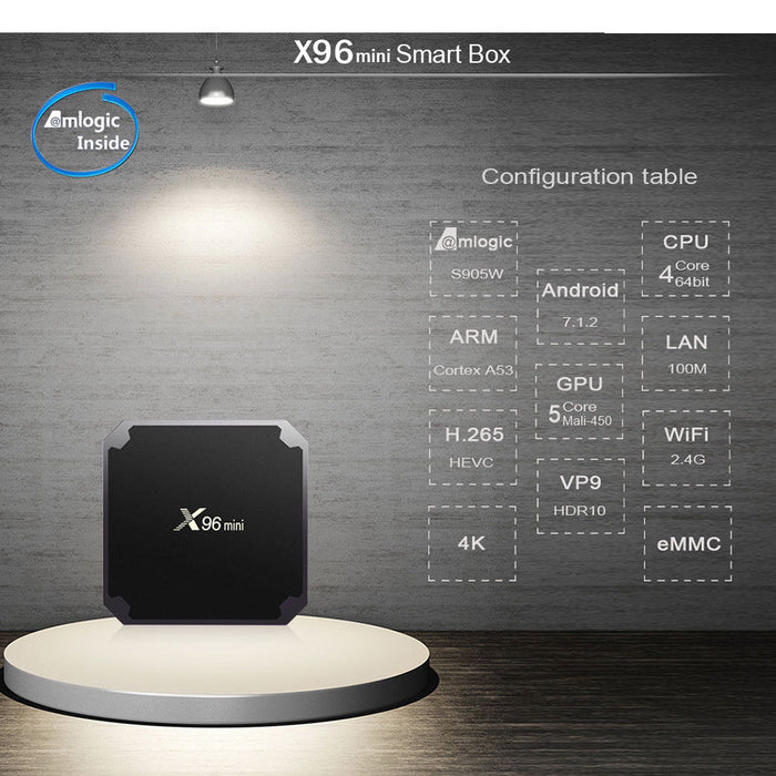X96MINI Android 7.1.2 Smart TV BOX Quad Core HDMI 4K Media Player WIFI - Smart Living Box