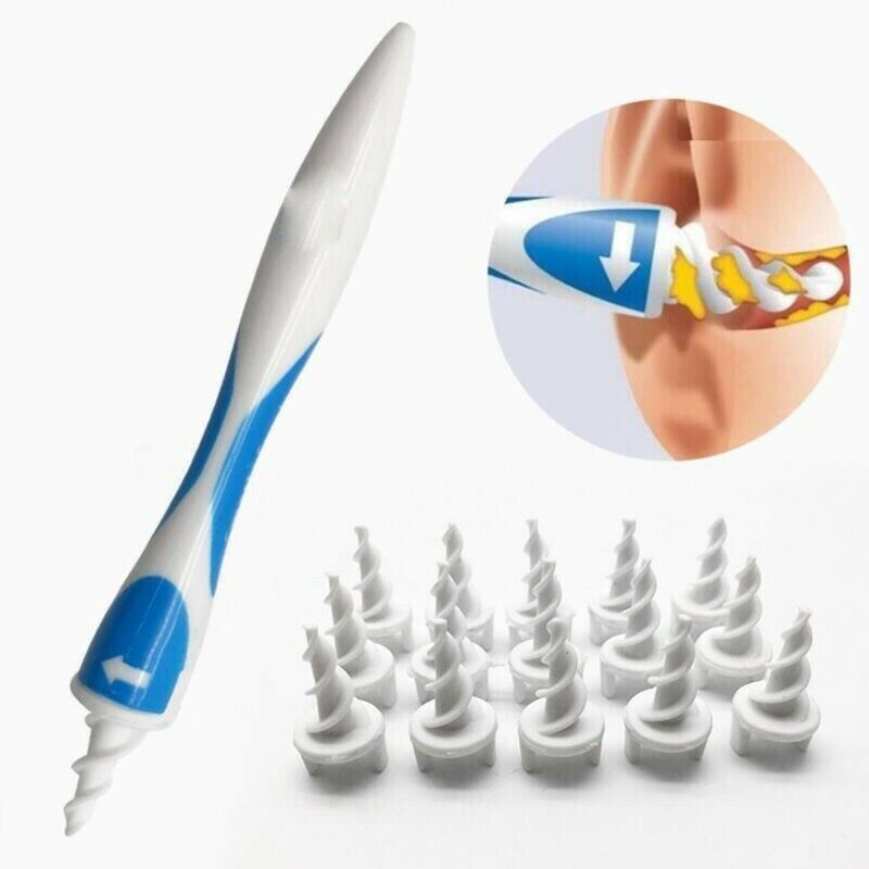 Ear Cleaner Ear Wax Removal Remover Cleaning Tool Kit Spiral Tip Picker Q-Grips - Smart Living Box