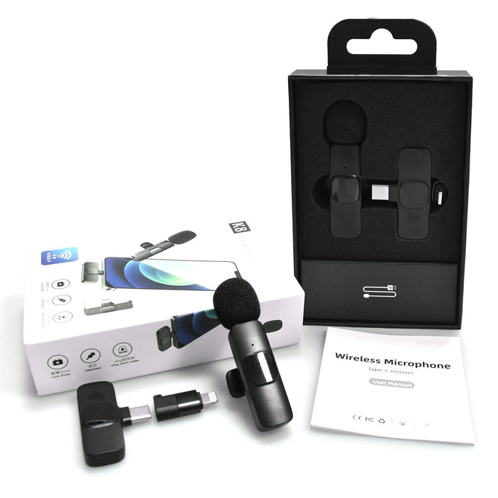 Professional Wireless Lavalier Microphone for Android & iphone Video Vlog Mic
