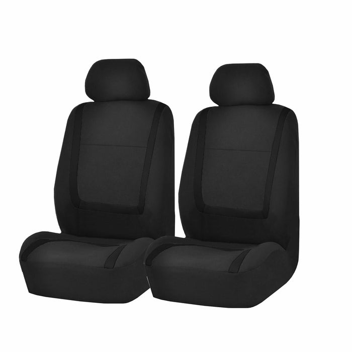 Full Car Seat Covers Set Solid Black For Auto Truck SUV - Universal Protectors Polyester for Car - Smart Living Box