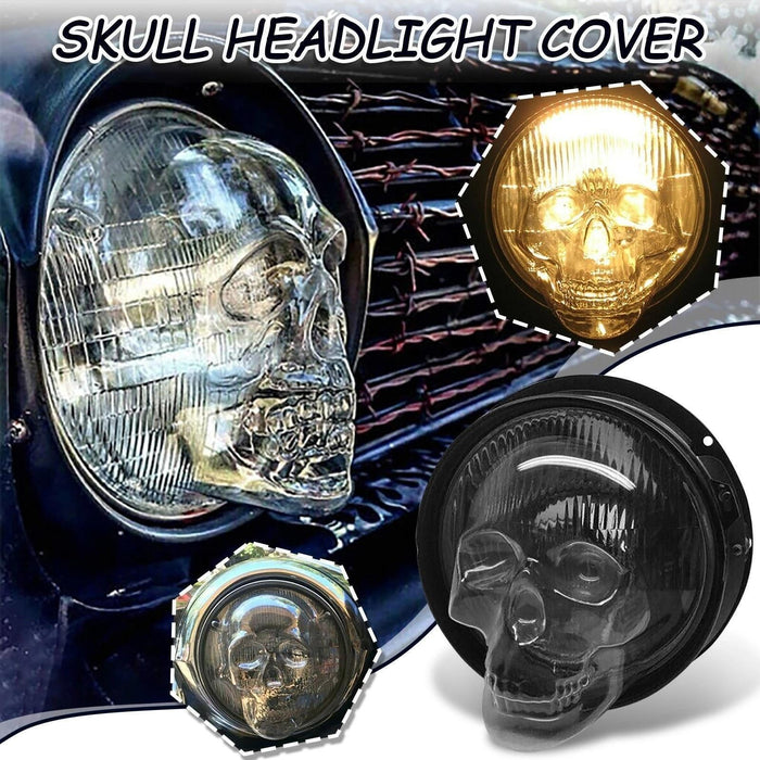 Skull Headlight Covers fit 7-inch Headlight Skeleton Cover for Car Trucks - Smart Living Box
