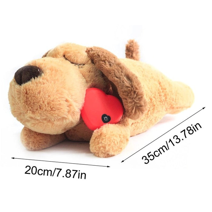 Pet Puppy Soft Plush Toy Heartbeat Sleeping Buddy Dog Behavioral Training Aid - Smart Living Box